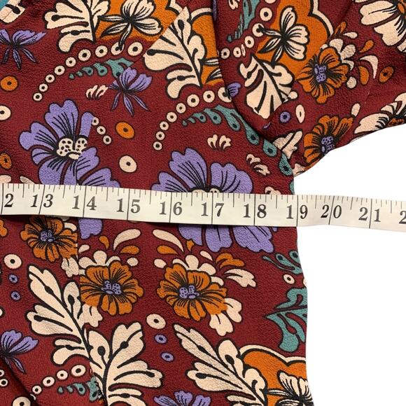 Entro Dress Sz Small Peasant Shift Colorful Paisley Chiffon Date Night Festival - Picture 4 of 5